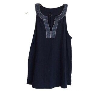 Gap V Neck Tank Braided Trim Neckline Small